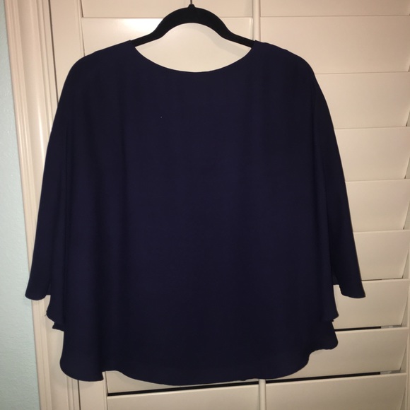Jealous Tomato navy cape top - Picture 2 of 2